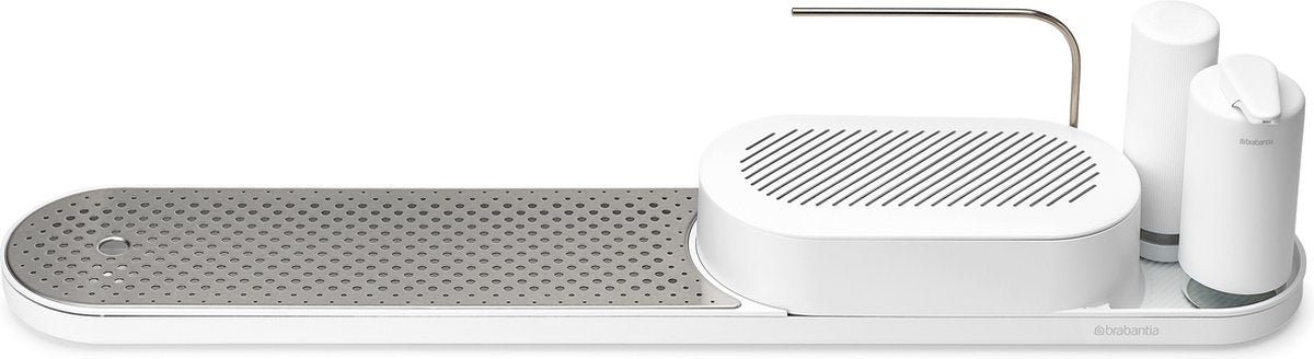 Brabantia sinkstyle vaskorganisator og sæbedispenser sæt - stort - mineral frisk hvid
