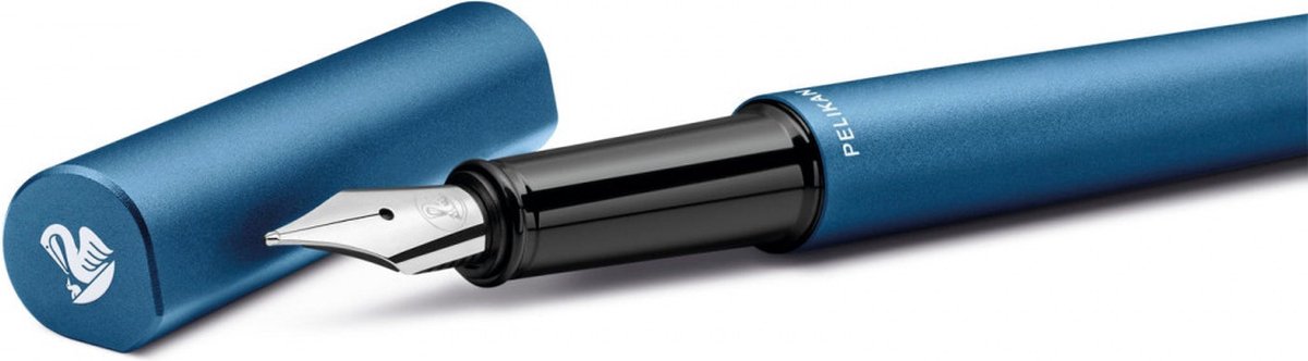 Pelikan ineo - fyldepen - havblå - blå - i metal etui