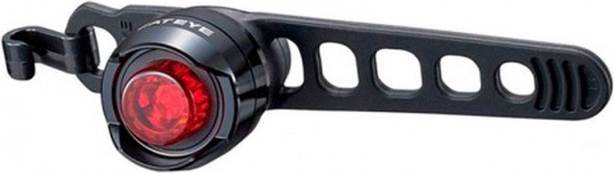 Cateye orb cykelbaglygte – LED cykelbelysning – brændetid 50 til 100 timer – batteri – tre lystilstande – sort