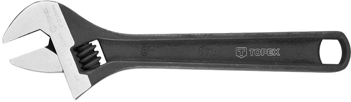 Topex - justerbar skruenøgle - 200mm - krom-vanadium stål