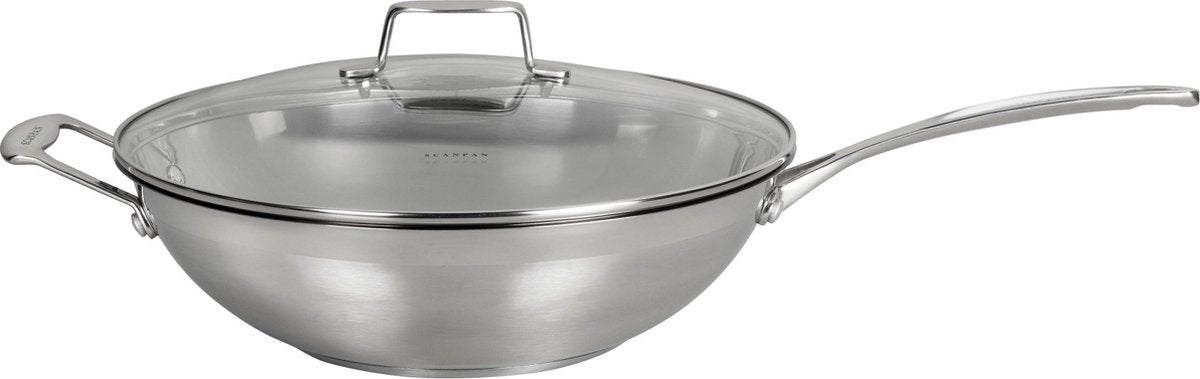 Scanpan slagwok med låg 32 cm - rustfrit stål, pfas-fri