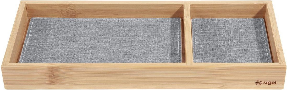 Sigel penneæske - eye style - bambus - 245x109x25mm - med indlæg - si-sa205