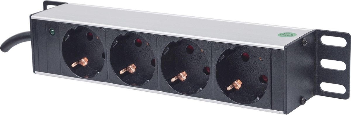 Intellinet - 714020 - 10 tommer - strømskinne - sort