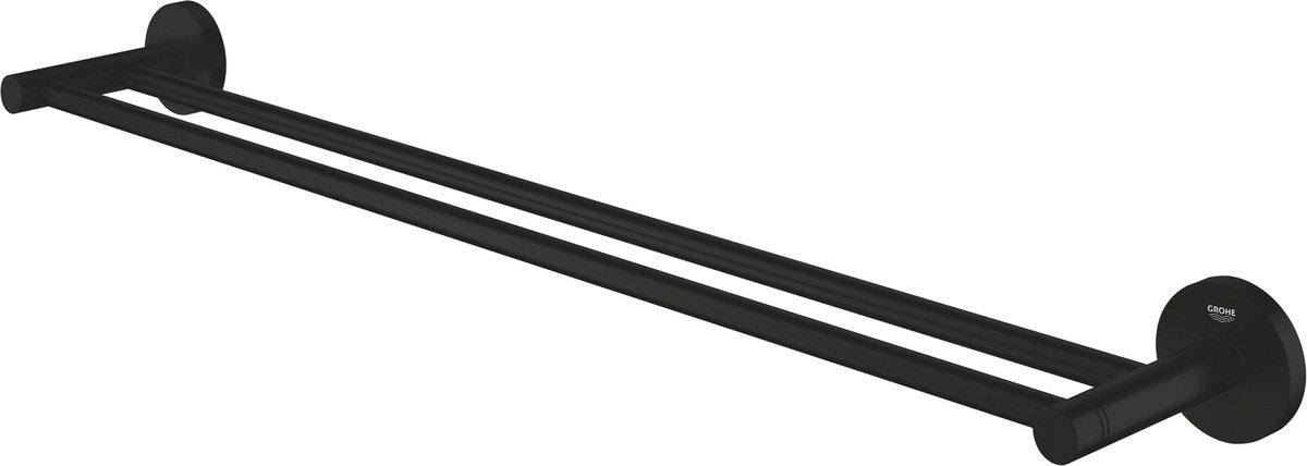 Grohe quickfix start dobbelt håndklædeholder - 654 mm - to skinner - mat sort