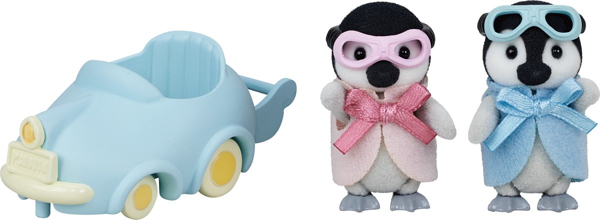 Sylvanian families 5695 pingvin baby legesæt - 2 fløjlsbløde baby lege figurer -