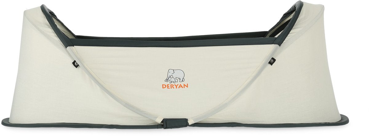 Deryan spædbarn baby box campingseng - baby myggenet - creme