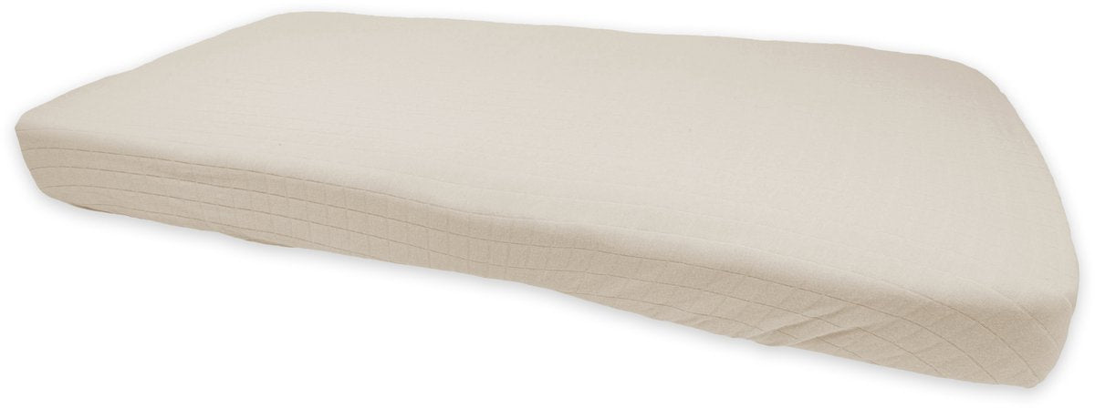 Lodger slumber - hoeslaken ledikant - creme - 60x120cm - biologisch katoen