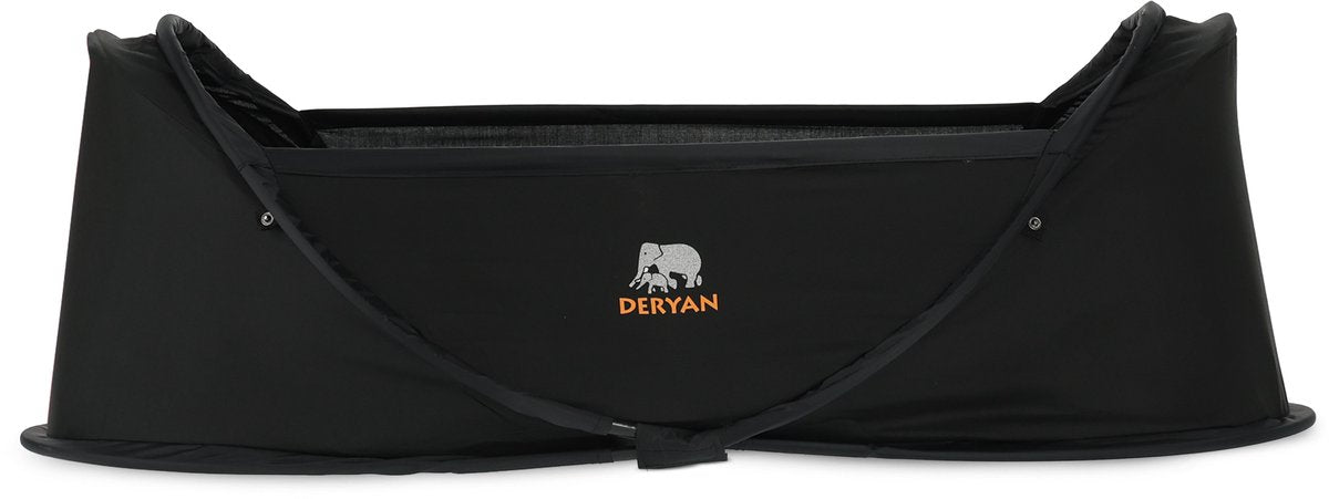 Deryan luxe infant inklapbare campingbedje - baby klamboe - zwart
