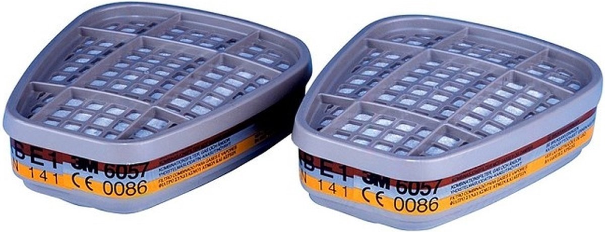 3m 6057 gas- og dampfilter abe1 sæt med 2 stk