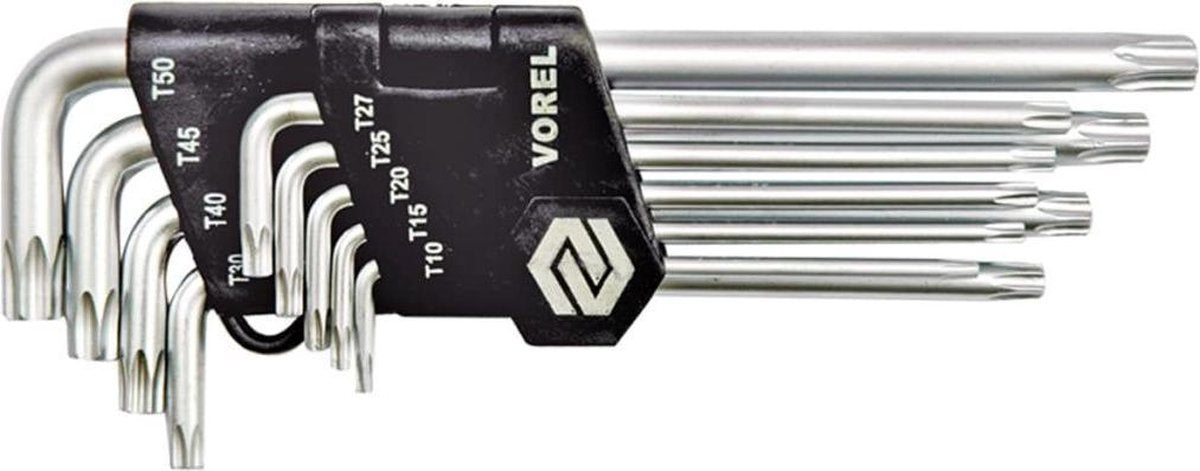 Vorel -torx-sikkerhedsnøgler-9 stk