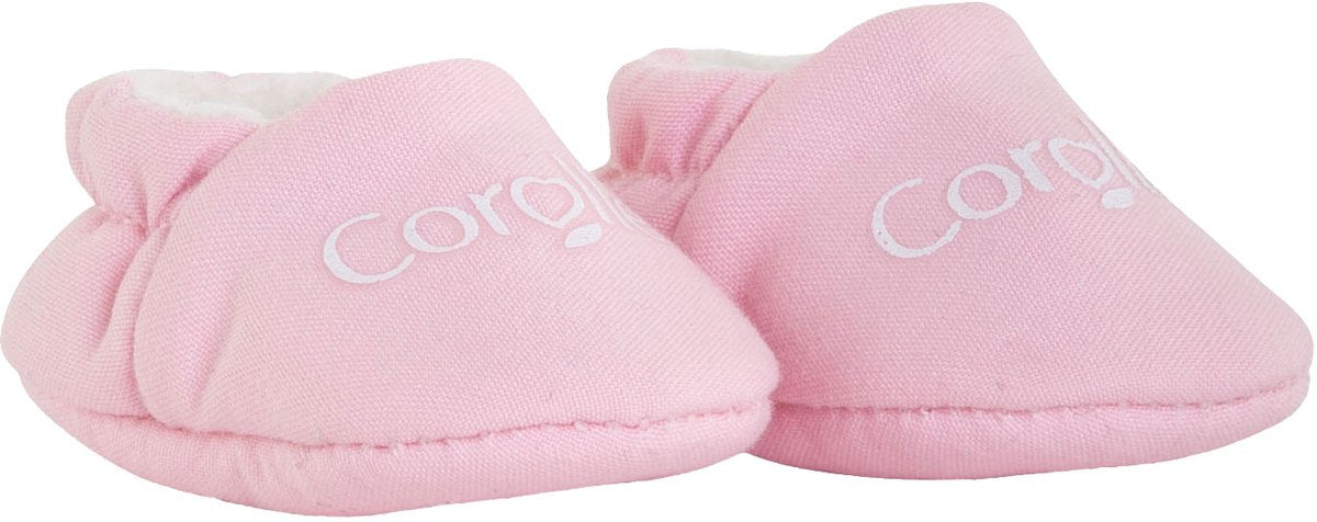 Corolle dukke hjemmesko pink - baby dukke tilbehør 30cm.