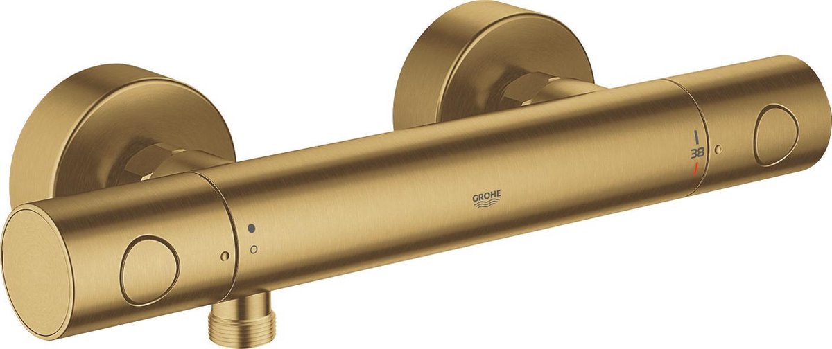 Grohe grohtherm 1000 cosmopolitan m termostatisk brusehane - kølig solopgang børstet (mat guld)