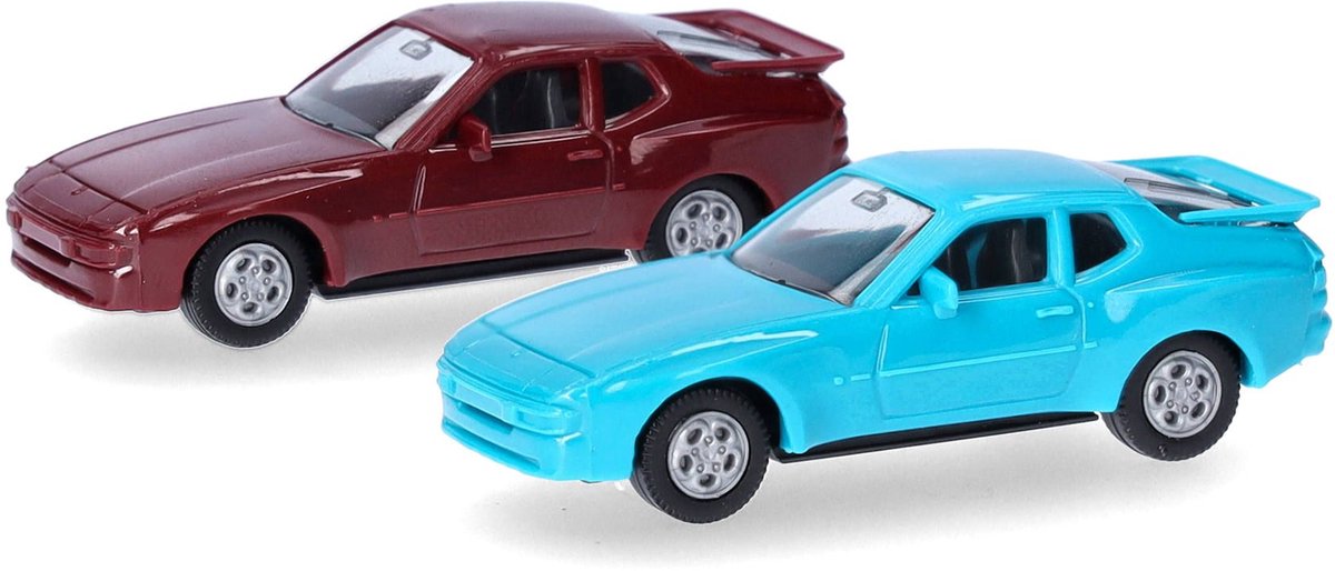 Herpa porsche 944, rød blå (minisæt 2 stk.)