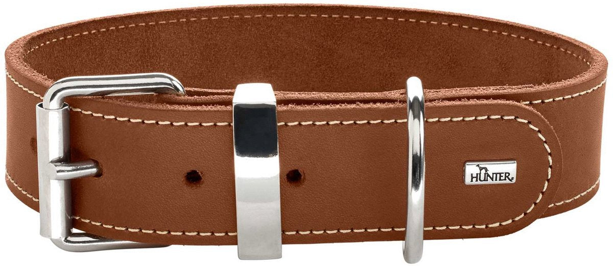 Jægerhalsbånd aalborg special cognac - hundehalsbånd - 35 cm