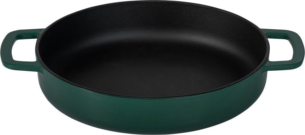 Combekk gietijzeren koekenpan ø 28cm - 100% gerecycled - pfas-vrij - geschikt voor o.a. inductie en bbq - holly green