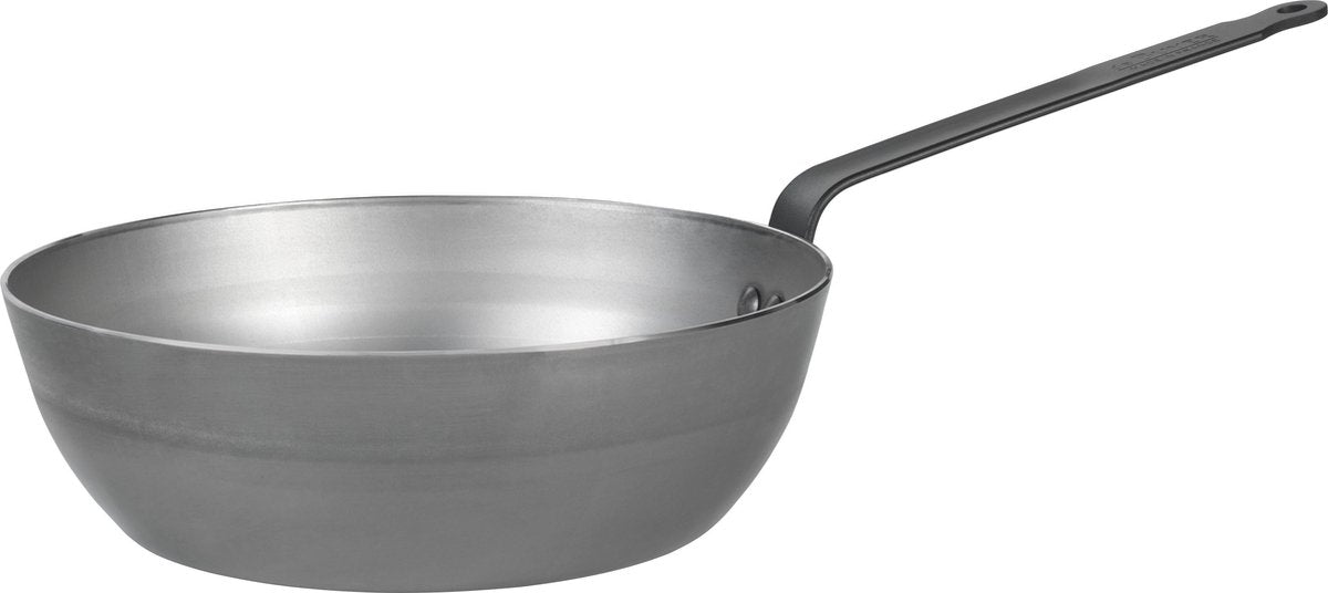 Debuyer de buyer mineral b sort stegepande 28 cm – stålplade – pfas-fri – professionel bageydelse – induktion egnet