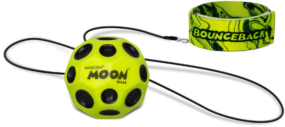 Waboba hoppebold legetøj bounceback - gul - 63mm.
