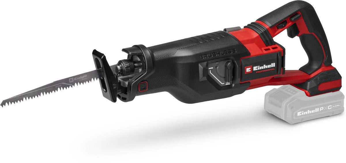 Einhell professionel akku stempelsav tp-ap 18 32 li bl solo - power x-change - 18 v li-ion - 0-3.000 t min - slaghøjde: 32 mm - max. skæredybde (træ plast metal): 300 30 20 mm - inkl. 2x savklinge (træmetal) - ekskl. batteri og oplader