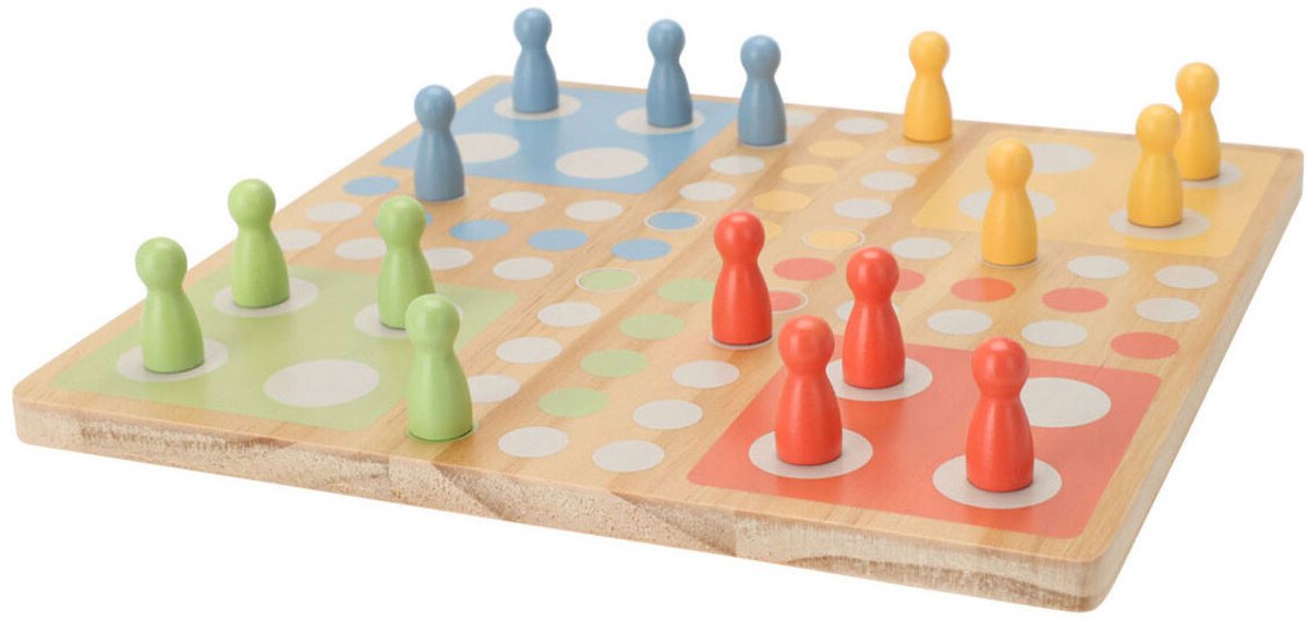 Koopman træbrætspil ludo klassisk brætspil til børn og voksne.