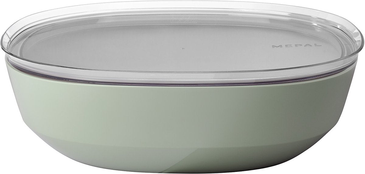 Mepal serveerschaal met deksel silueta - 4000 ml - saladeschaal - nordic sage