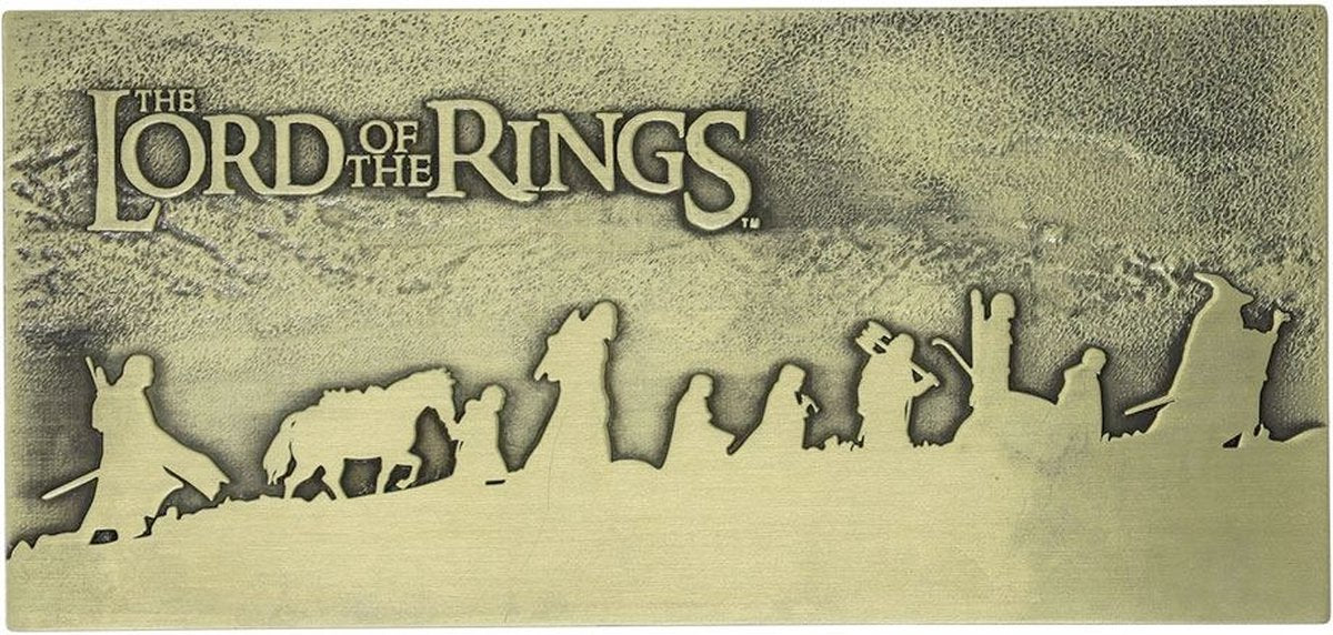 Forskellige Lord of the Rings: Fellowship Metal Plaque