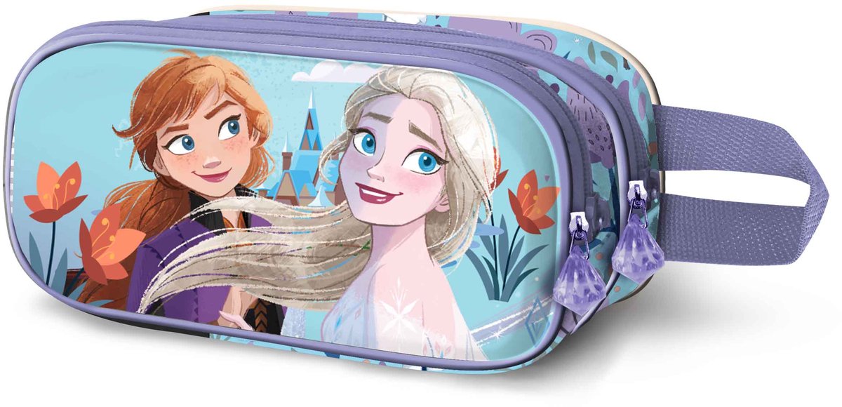 Karactermania - disney - frozen 2 - penalhus - penneetui - dobbelt lynlås - frozen 2 spring