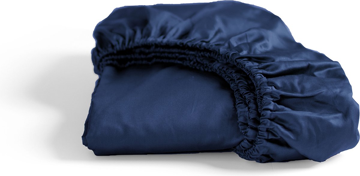 Cinderella - sundays - hoeslaken - tot 25 cm matrashoogte matrashoogte - satijn - 70x200 cm - blauw