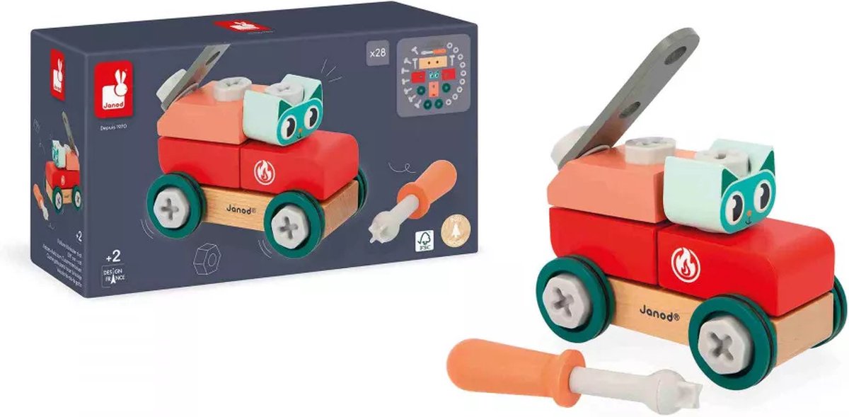 Janod - brico'kids - gør-det-selv bil - kat