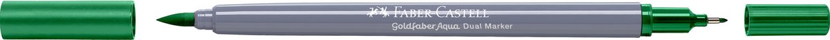Faber-castell - duo akvarel tusch - guldfaber - smaragdgrøn 163 - pensel 0,6 mm - fc-164663