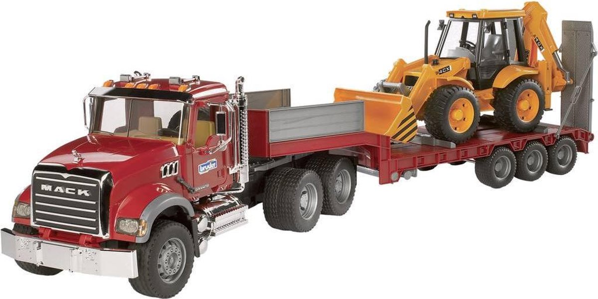 Bruder Mack Granite Truck med lav -læser og JCB 4CX