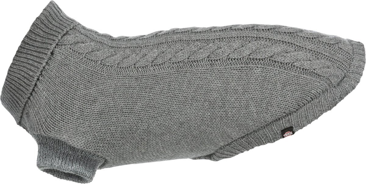 Trixie sweater kenton grå - hundetøj - 50 cm