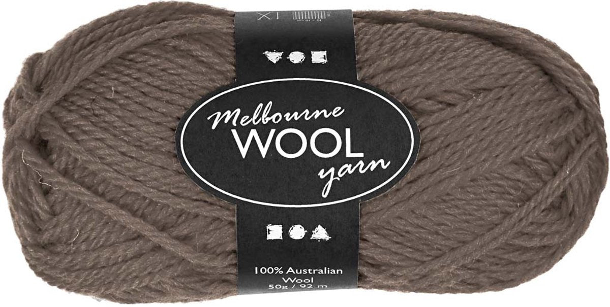 Creativ company cc melbourne uldgarn 50gr gråbrun