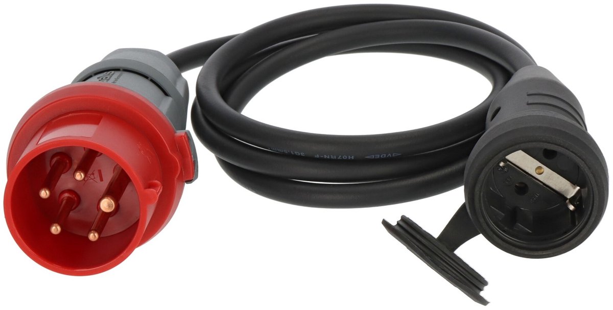 Brennerstuhl adapter kabel adapter kabel adapter kabel CEE stik 400 V sort