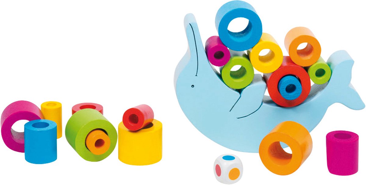 Goki træ balance spil - delfin