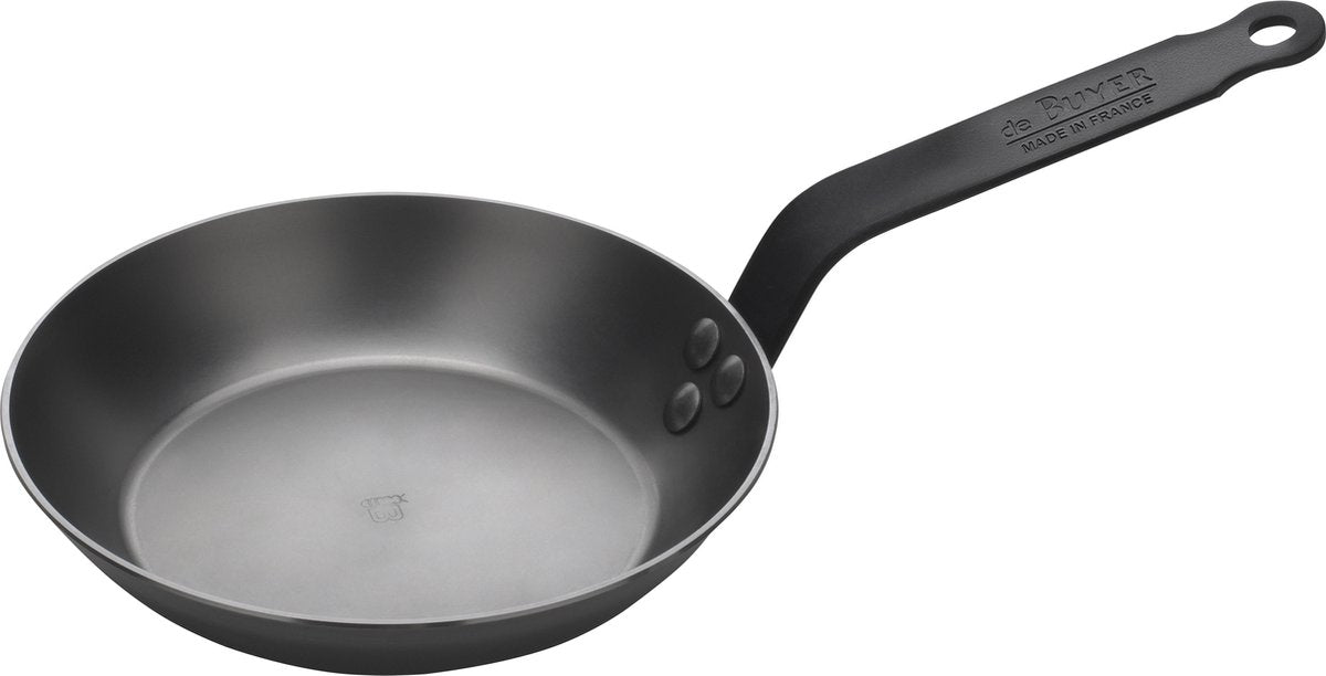 Debuyer de buyer mineral b sort stegepande 20 cm – stålplade – pfas-fri – professionel bageydelse – induktion egnet