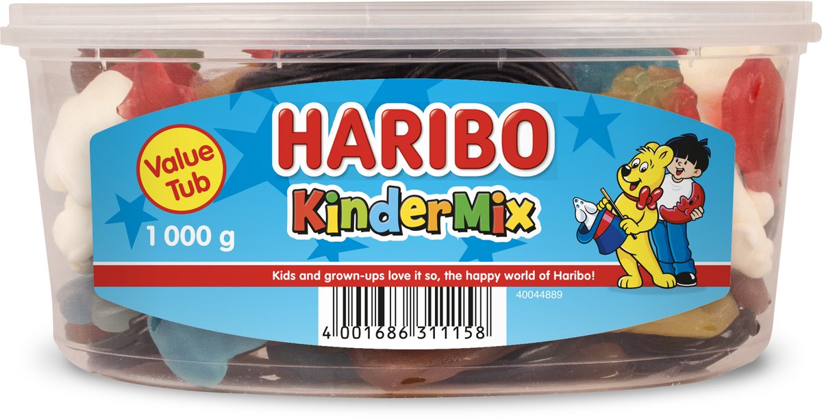 Haribo børneblanding - slikblanding - 1 kg silo
