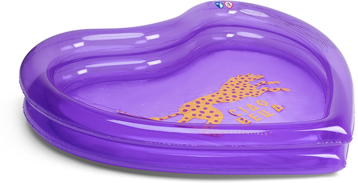 Svømmeudstyr - svømmebassin - ø150 cm - lilla - leopard - barn