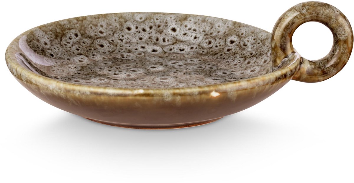 Vtwonen candle holder ceramic green 14.5x12x4.5cm