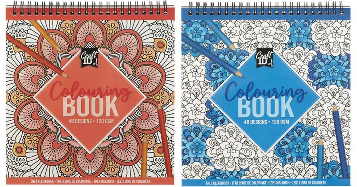 Grafix craft id malebog 21x20cm, 24 ark assorteret