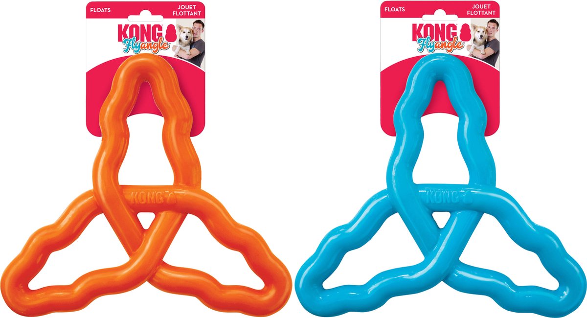 Kong flyangle hundelegetøj assorteret | slidstærkt træklegetøj
