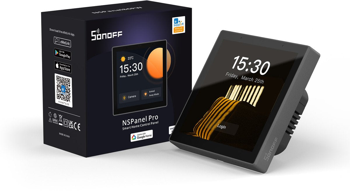Sonoff smart scene vægafbryder nspanel pro (sort)
