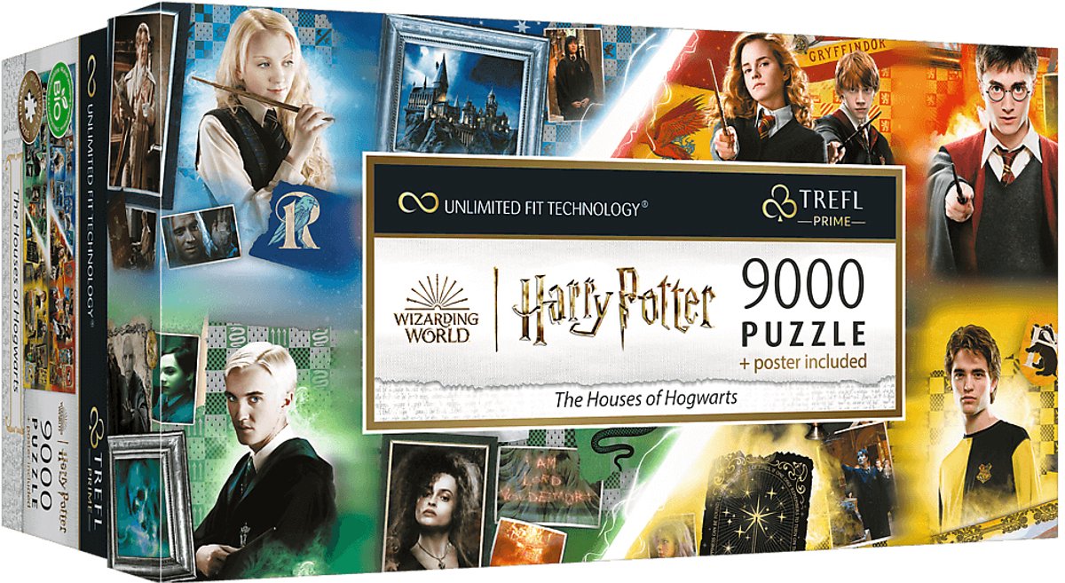 Trefl puslespil harry potter - 9000 brikker - Hogwarts huse.