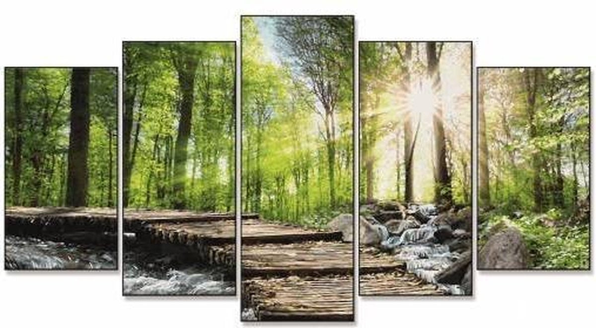 Skipper maler på Wildbach - 132x72 cm - multi