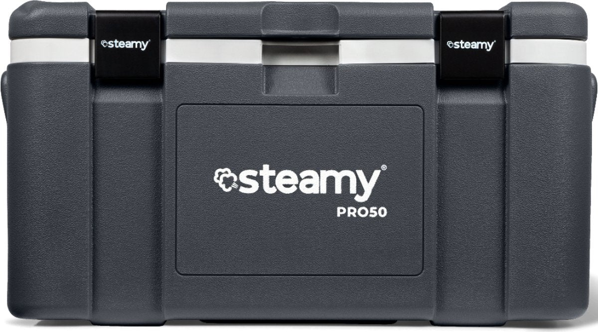 Steamy pro 50 - grote koelbox - extra goed geïsoleerd - 50 liter - grijs