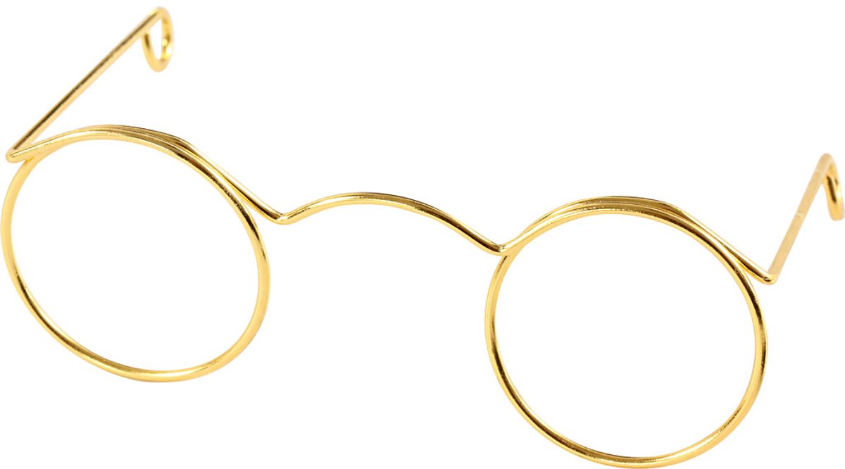 Creativ firma guld briller 60 mm 10 stk