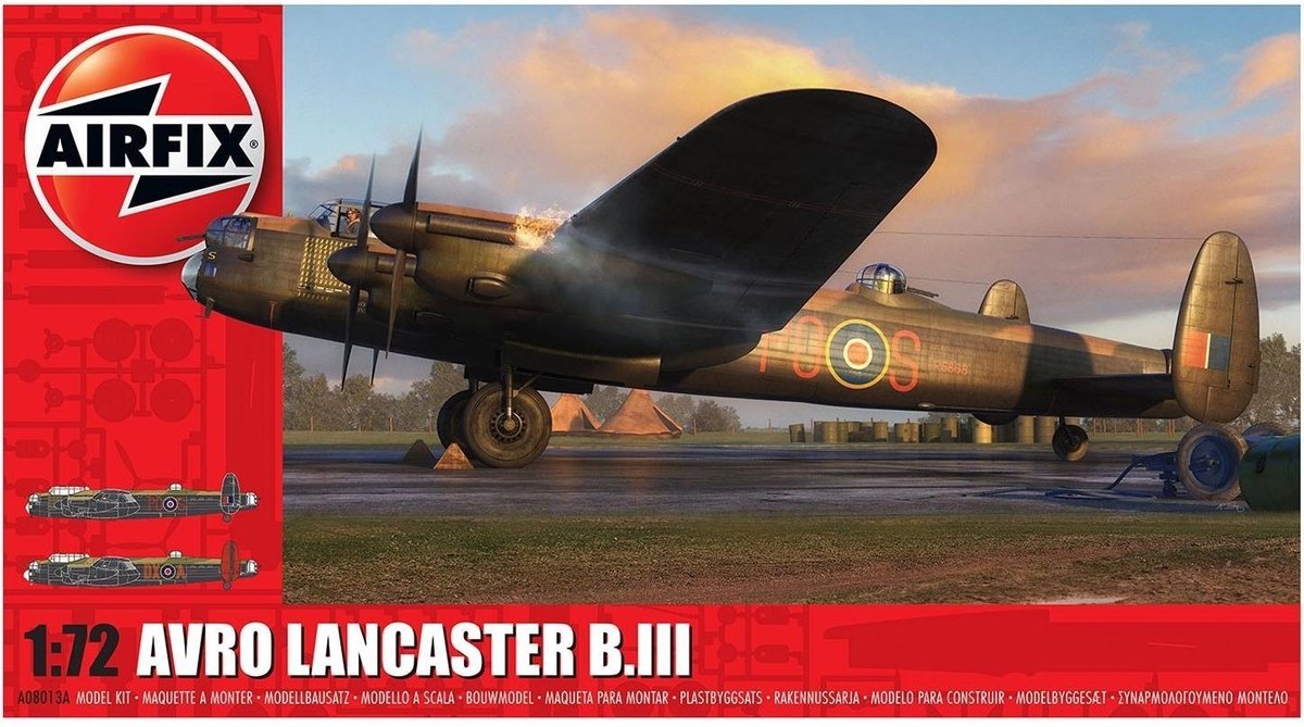 Airfix avro lancaster b.iii - flymonteringssæt - skala 1:72