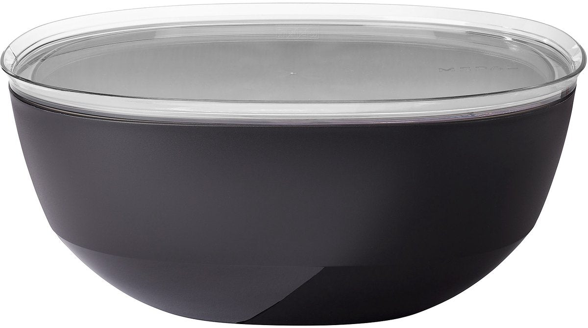 Mepal serveerschaal met deksel silueta - 5000 ml - saladeschaal - nordic black