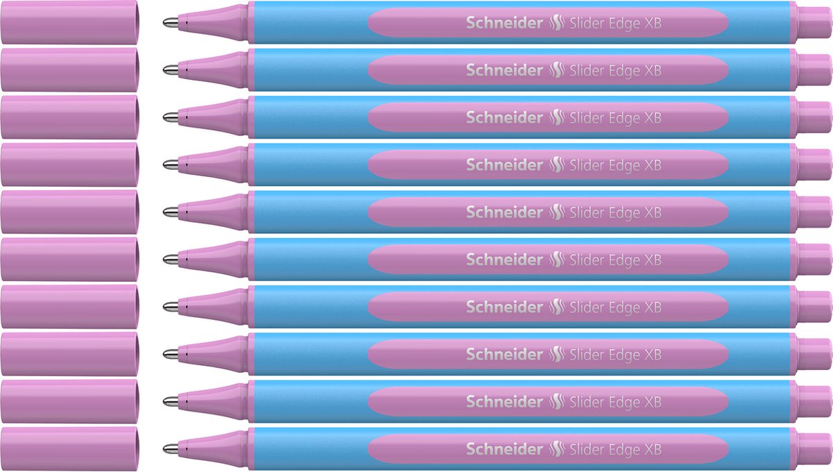 Schneider skriveredskaber schneider kuglepen - skyderkant pastel - xb - pastel lilla - 10 stykker - s-152228-10