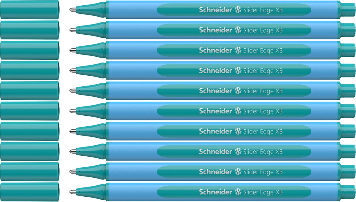 Schneider skriveredskaber schneider kuglepen - skyderkant pastel - xb - pastel ocean - 10 stykker - s-152234-10