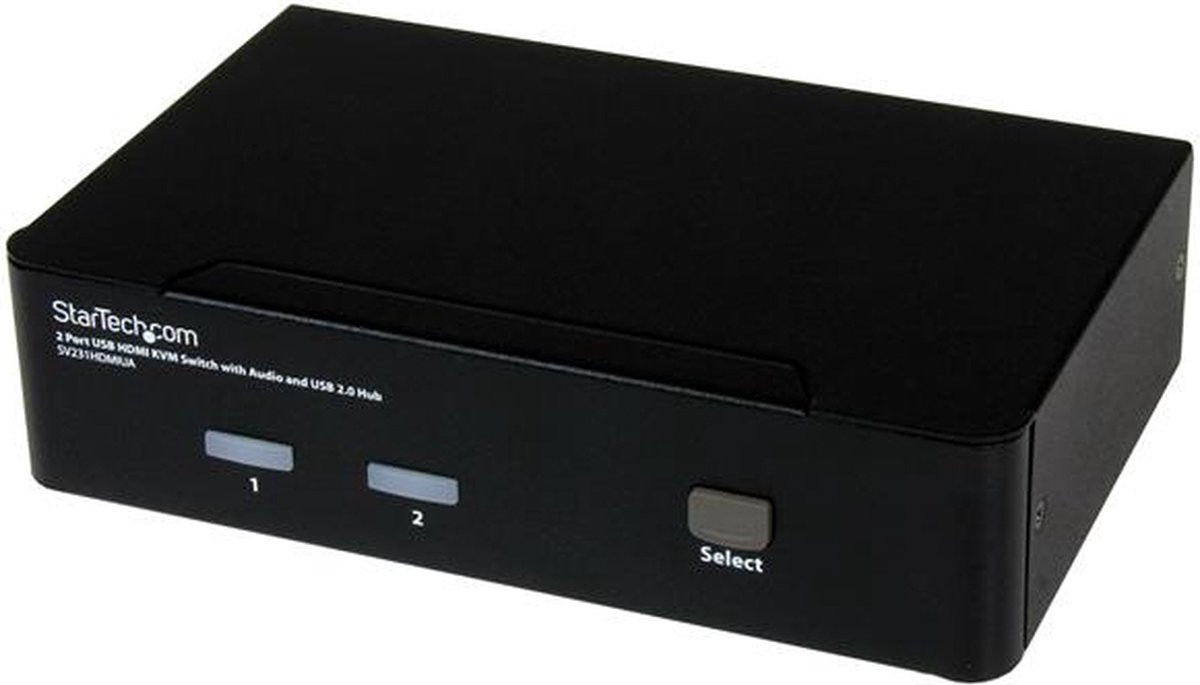 Startech .com 2-ports USB HDMI KVM-switch med lyd og USB 2.0-hub
